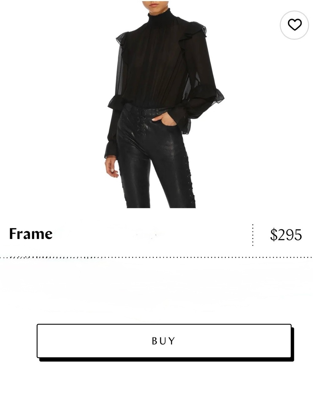 Frame Ruffle High-Neck Blouse - Picture 2 of 6